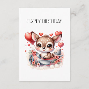Deer Pilot Birthday Enclosure Card