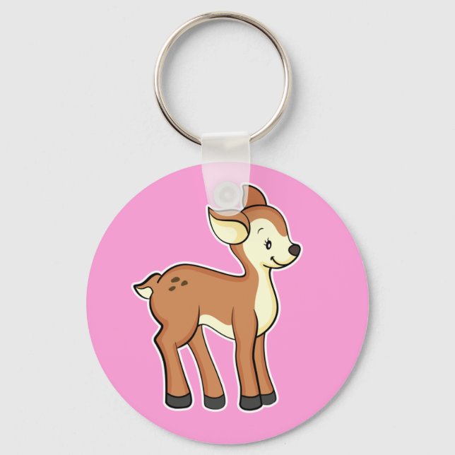 Deer Pink Keychain (Front)