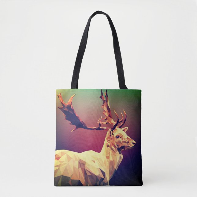 Deer Polygon Design Tote Bag (Front)