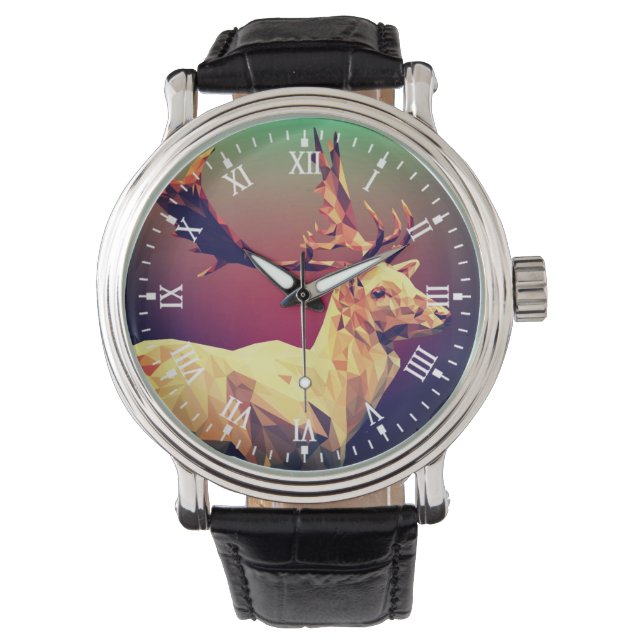 Deer Polygon Design Watch (Front)