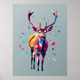Deer pop art  poster
