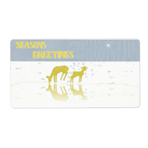 Deer Reflection-Star-Your Custom Shipping Étiquett