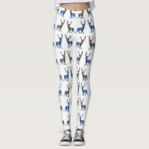 Deer reindeer Christmas Custom Leggings