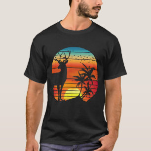 DEER RETRO SUNSET  T-Shirt