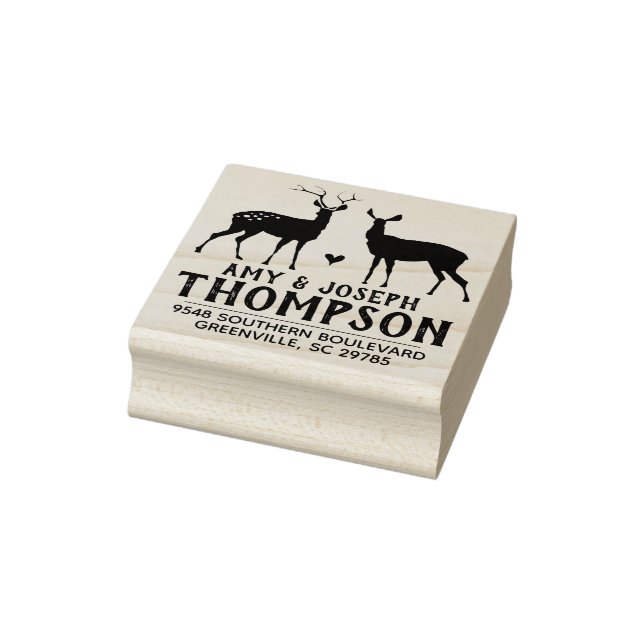 Deer Return Address Stamp - Wedding Animals (Stamp)