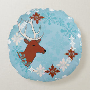 deer round pillow