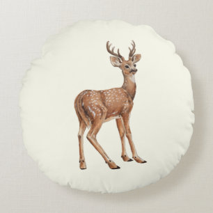 Deer Round Pillow