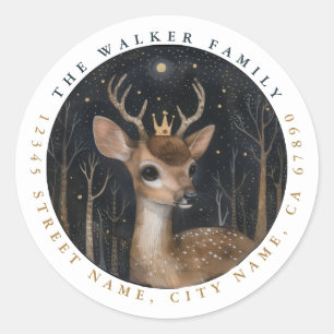Deer Round Stickers