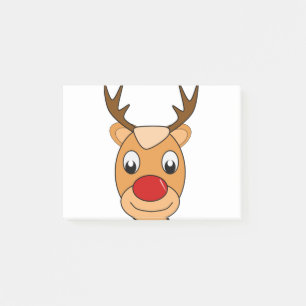 Deer Rudolph Santa Claus Christmas Kids Cartoon Post-it Notes