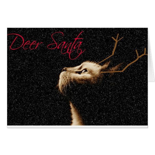 Deer Santa Card