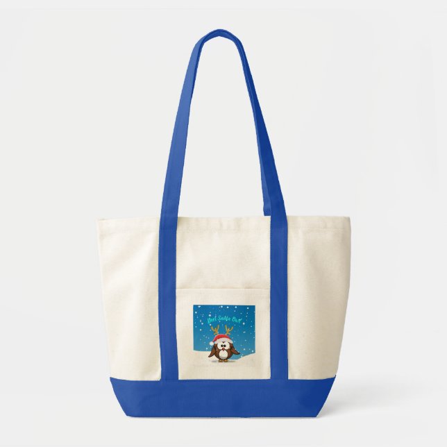 Deer Santa Owl Tote Bag (Front)