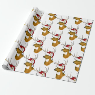 Deer Santa Wrapping Paper