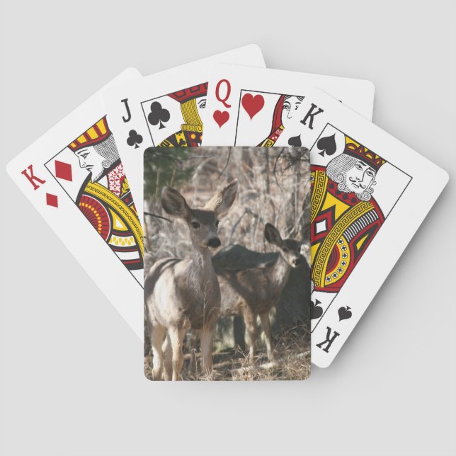 Deer saying hello playing cards (Back)