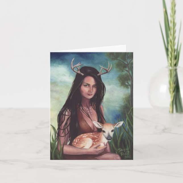 Deer Sidhe - Carte pour notes blanc (Devant)