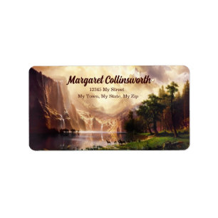 Deer Sierra Mountains 1868 Vintage Art Label