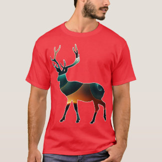 Deer Silhouette Abstract Art T-Shirt