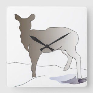 Deer Silhouette Wall Clock