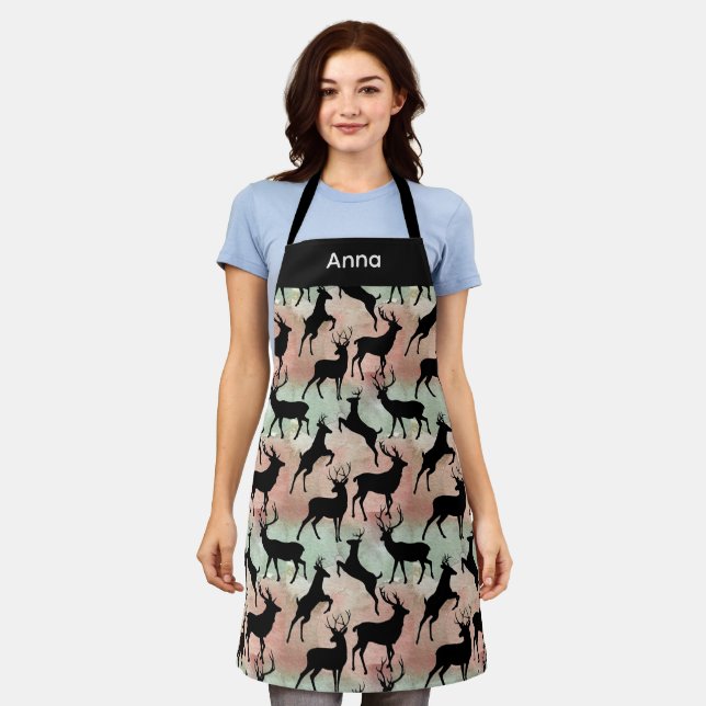 Deer Silhouettes  Apron (Worn)