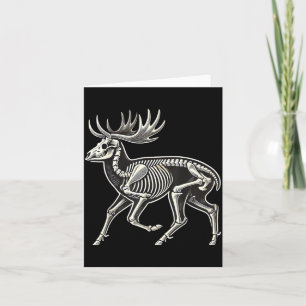 Deer Skeleton Halloween Card