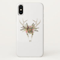 Deer Skull & Flowers