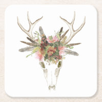 Deer Skull & Flowers