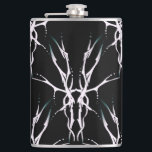 Deer Skull Tribal Design for deer Hunters white Hip Flask<br><div class="desc">Make a bold statement with this unique, intricately detailed Deer Skull Tribal Design. Featuring a striking black and white image, this artwork reimagines the classic hunting trophy with a dark, modern edge. Perfect for deer hunters looking for gear that stands out from the traditional camo, this "scary-cool" tribal aesthetic adds...</div>