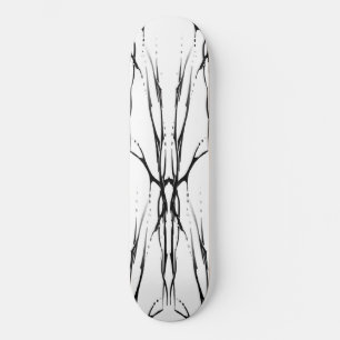 Deer Skull Tribal Tattoo Design Digital Mirror Skateboard
