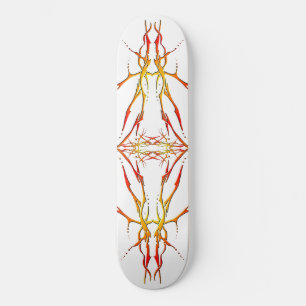 Deer Skull Tribal Tattoo - red Skateboard