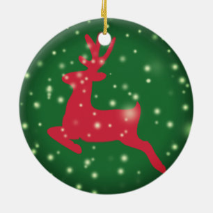 Deer, Snowflakes Ornament