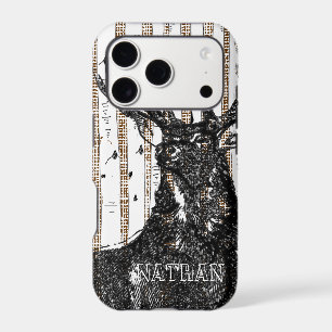 Deer/Stag Birch Tree Personalize 