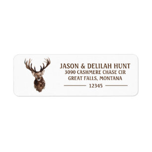 Deer Stag Rustic Forest Hunting Return Adresse