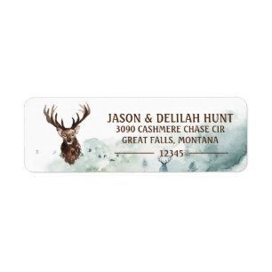 Deer Stag Rustic Forest Hunting Return Adresse