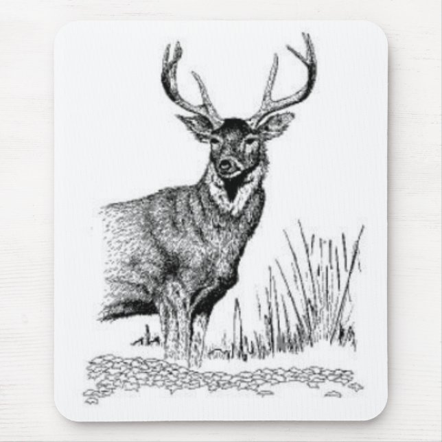 Deer standing mouse pad (Front)