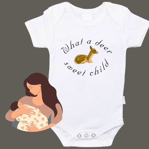 Deer Sweet Child Woodland Baby Shower Bodysuit