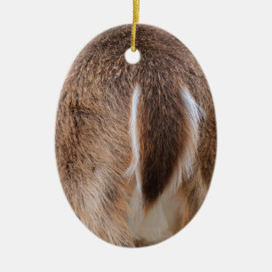Deer Tail Ceramic Ornament