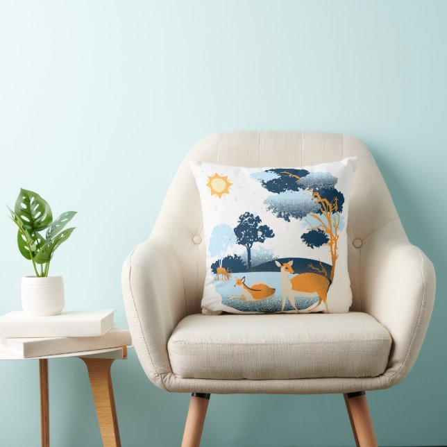 Deer  throw pillow (Chair)