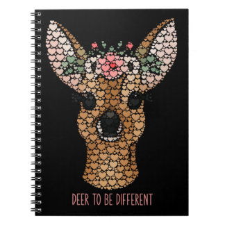 Deer to be Different Doe 6x9 Carnet Spiral