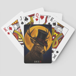 Deer Top Hat Gothic Surreal Playing Cards