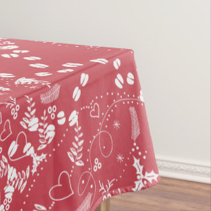 Deer Tracks Pattern Cottage Hunting Lodge Tablecloth