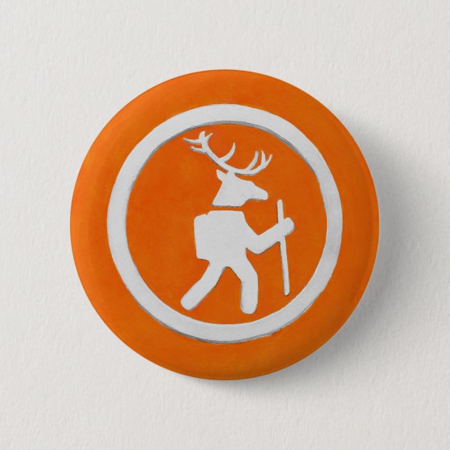 Deer Trail Marker 2 Inch Round Button (Front)