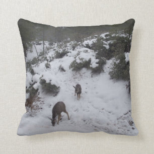 Deer Trail Throw Pillow
