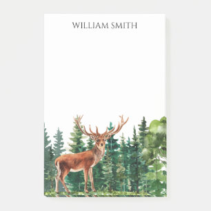 Deer Trees Personalized Post-it Notes