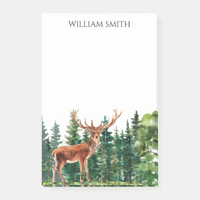 Deer Trees Personalized  Post-it Notes (Front)