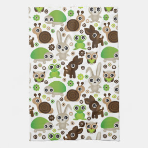deer turtle bunny animal wallpaper kitchen towel