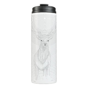 Deer under the night sky thermal tumbler