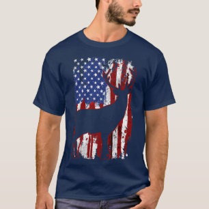 Deer USA Flag Deer Hunting T-Shirt