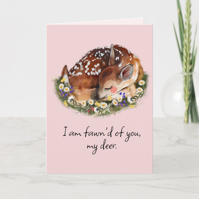Deer valentines day card (Front)