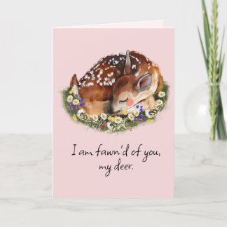 Deer valentines day card