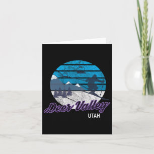 Deer Valley Park City Utah Usa Skiing Snowboarding Card
