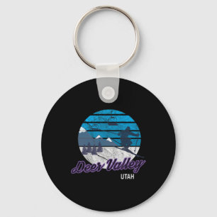 Deer Valley Park City Utah Usa Skiing Snowboarding Keychain